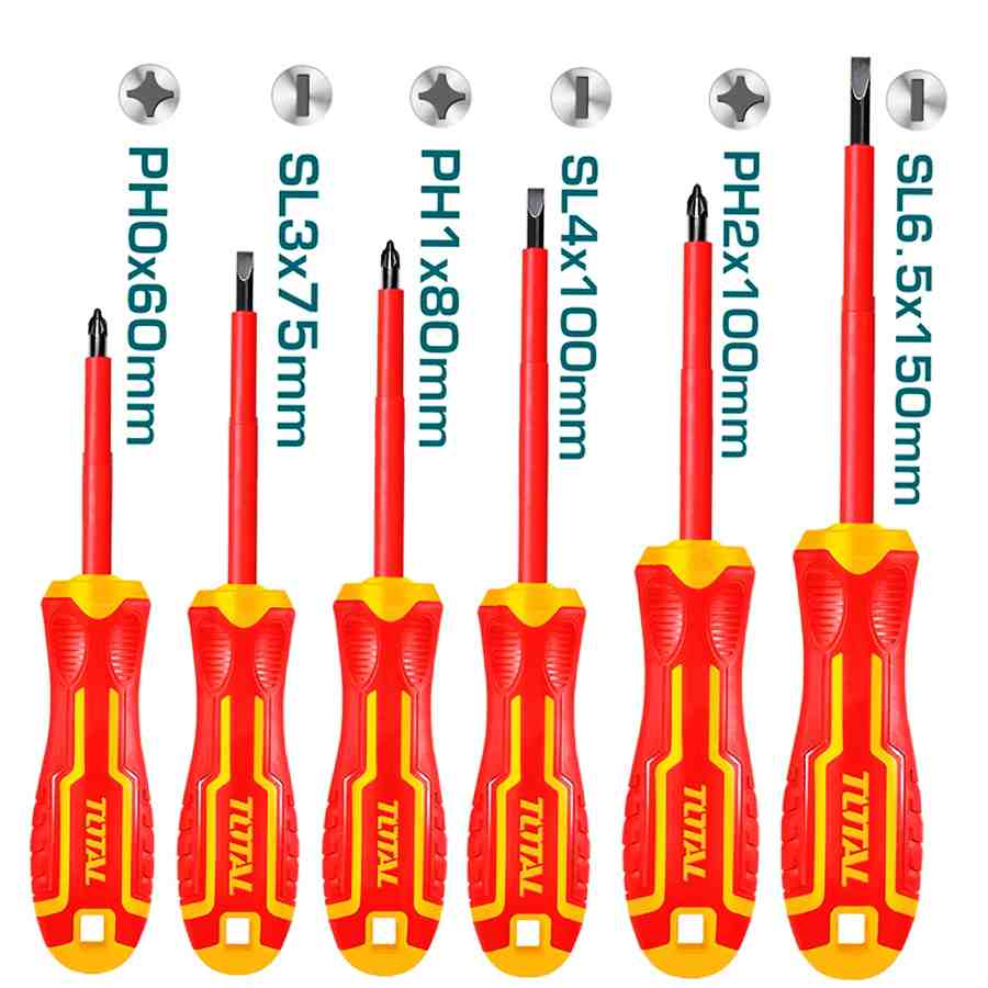 مجموعه ۶ عددی پیچ گوشتی توتال مدل TOTAL) THTIS-566)